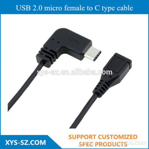 USB 2.0 micro female to C type cable